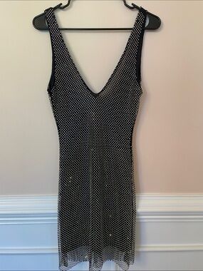 SLA the Label Gigi Diamante Sparkly Black Dress